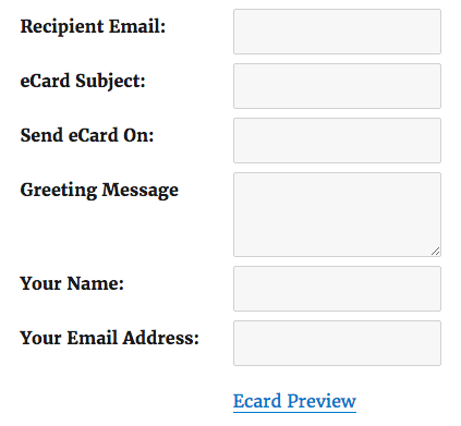 WooCommerce eCard Form